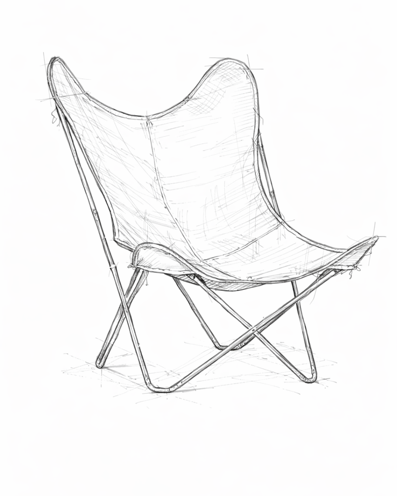 chaise papillon de la compagnie airborne, icone du design du 20ème siècle
