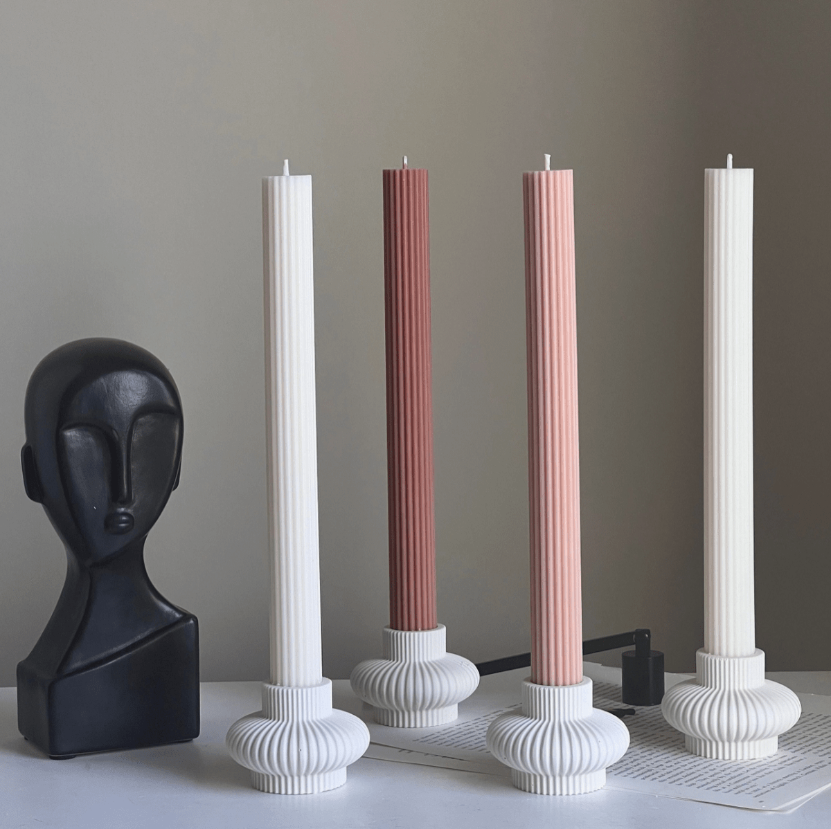 Chandelier minimaliste côtelé - Fragrances - boutique décoration Montreal