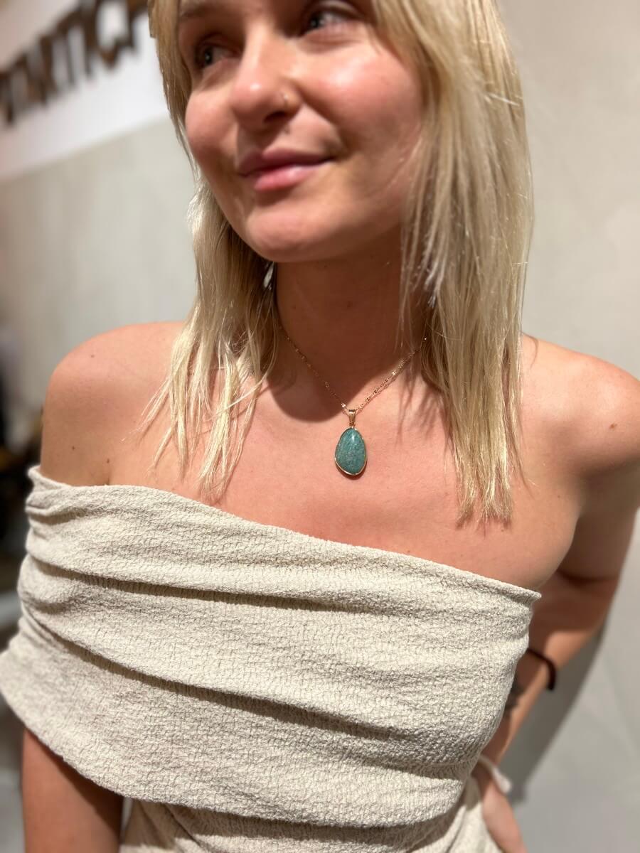 Collier Amazonite - boutique décoration Montreal