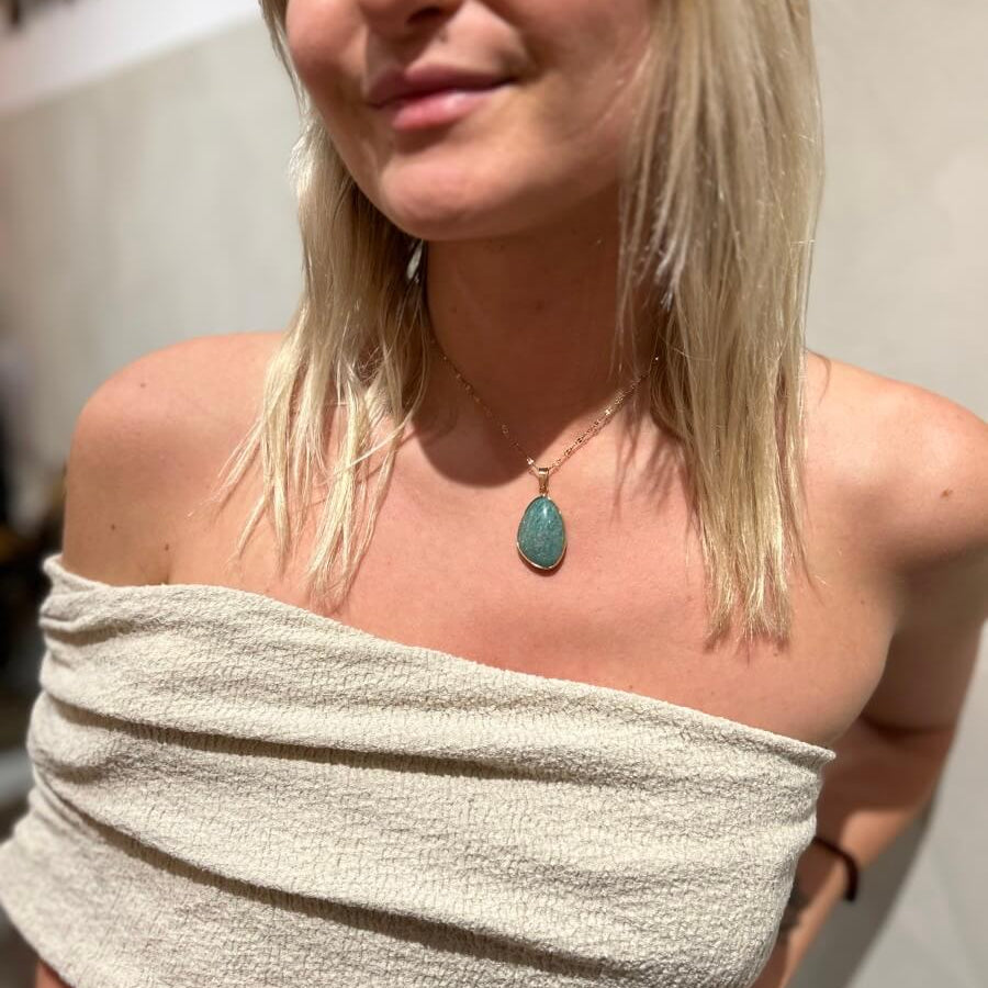 Collier Amazonite - boutique décoration Montreal