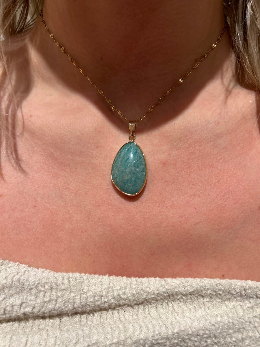 Collier Amazonite - boutique décoration Montreal