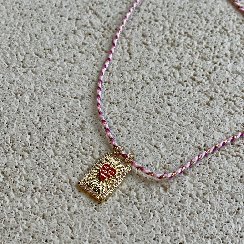 Collier Coeur d'Amour - Plaqué or 18k - boutique décoration Montreal