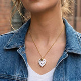 Collier Coeur Leopard - boutique décoration Montreal