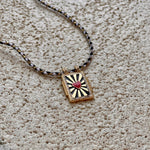 Collier Coeur Soleil - Plaqué or 18k - boutique décoration Montreal