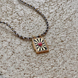 Collier Coeur Soleil - Plaqué or 18k - boutique décoration Montreal