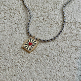 Collier Coeur Soleil - Plaqué or 18k - boutique décoration Montreal