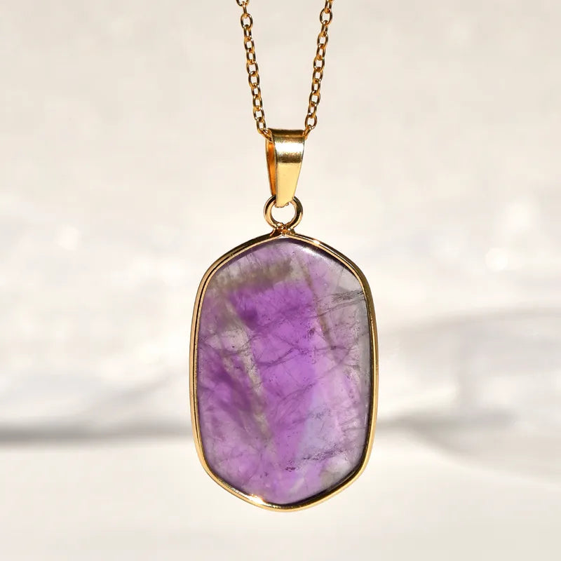 chaine en améthiste, mode pour femme, bijou
