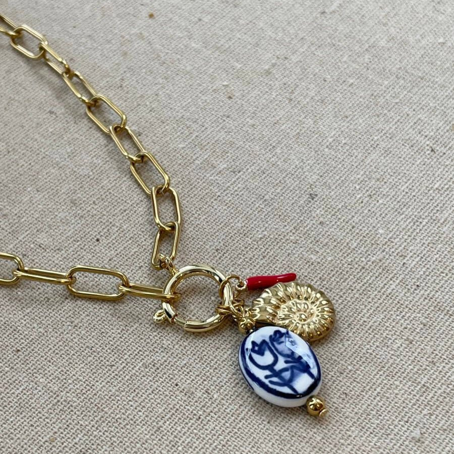 Collier Le Trio : Tulipe, Coquillage et Piment - boutique décoration Montreal