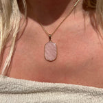 Collier Quartz rose - boutique décoration Montreal