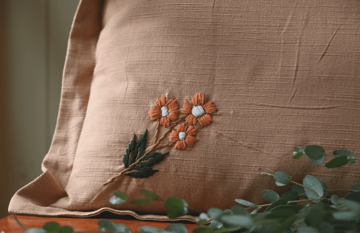 Coussin Ada - Dusty Rose - boutique décoration Montreal