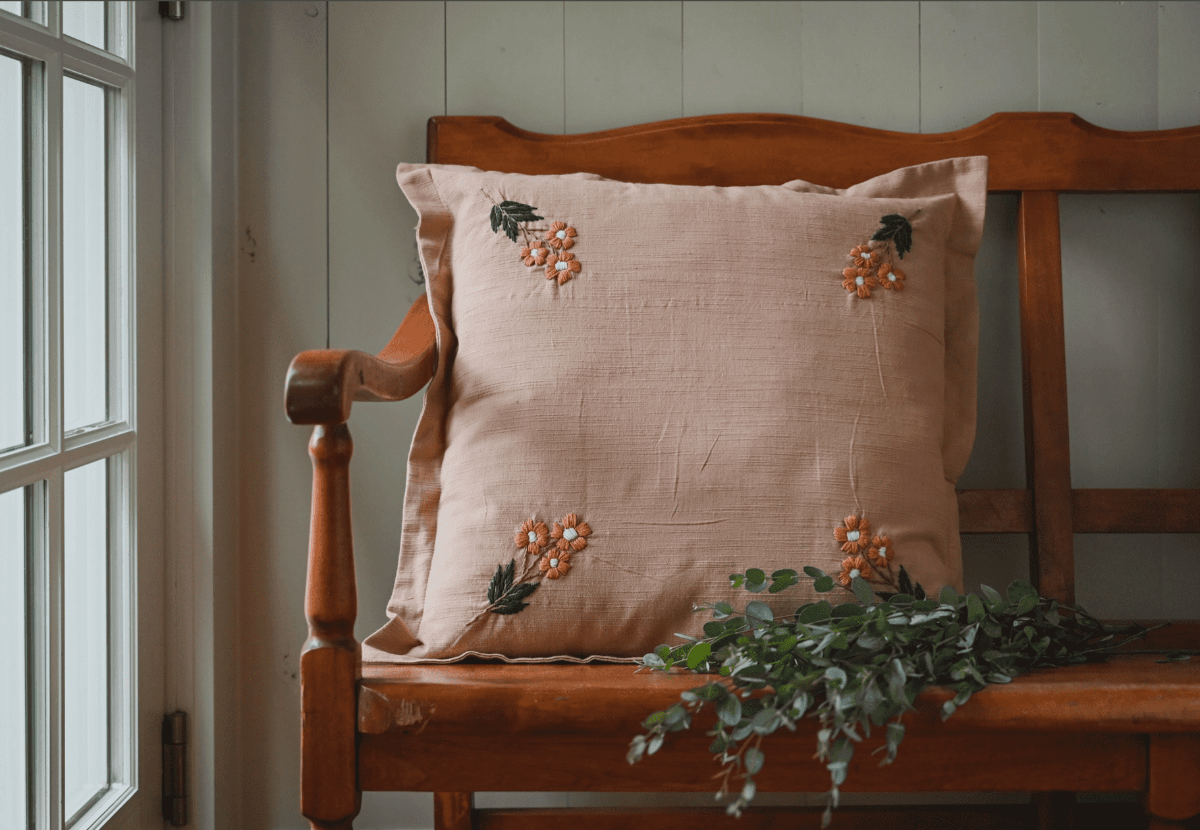 Coussin Ada - Dusty Rose - boutique décoration Montreal