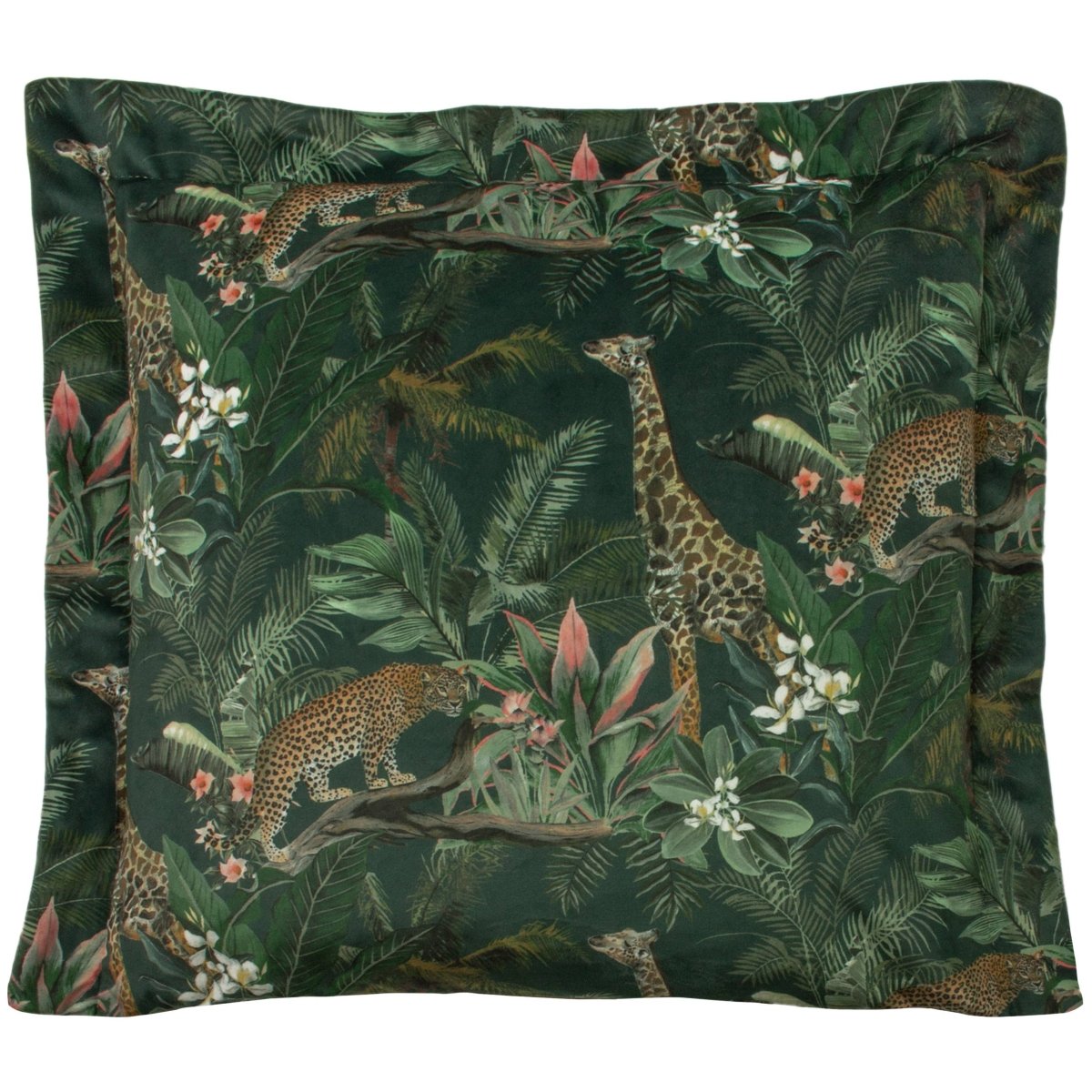 Coussin carré Manyara Forêt Leopard - boutique décoration Montreal