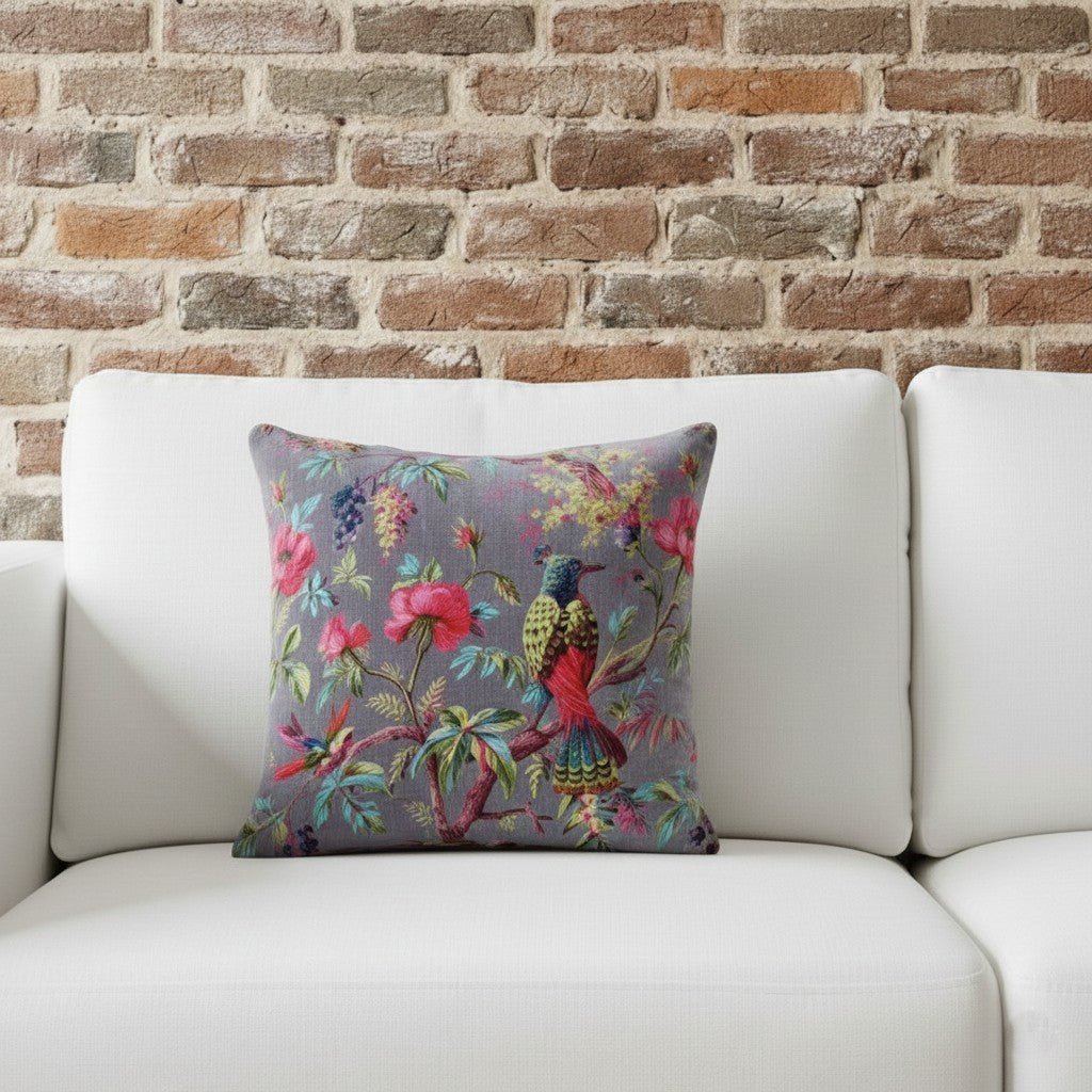 Coussin en Velours Birdy - Violet - boutique décoration Montreal