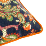 Coussin en velours imprimé Georgia - Bleu roi - boutique décoration Montreal