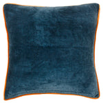 Coussin en velours imprimé Georgia - Bleu roi - boutique décoration Montreal