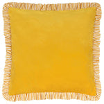 Coussin en Velours Mat à Volants Solene Jaune - boutique décoration Montreal