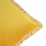 Coussin en Velours Mat à Volants Solene Jaune - boutique décoration Montreal