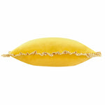 Coussin en Velours Mat à Volants Solene Jaune - boutique décoration Montreal