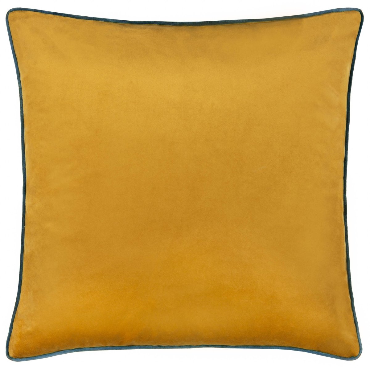 Coussin en Velours Meridian Ocre/Bleu Canard - boutique décoration Montreal