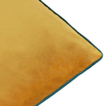 Coussin en Velours Meridian Ocre/Bleu Canard - boutique décoration Montreal