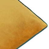 Coussin en Velours Meridian Ocre/Bleu Canard - boutique décoration Montreal
