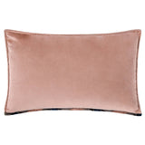 Coussin Lorenzo Jacquard en velours Delano Blush/Navy - boutique décoration Montreal