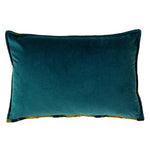 Coussin Lorenzo - Velours Jacquard - Bleu Canard - boutique décoration Montreal