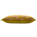 Coussin Lorenzo - Velours Jacquard - Ocre - boutique décoration Montreal