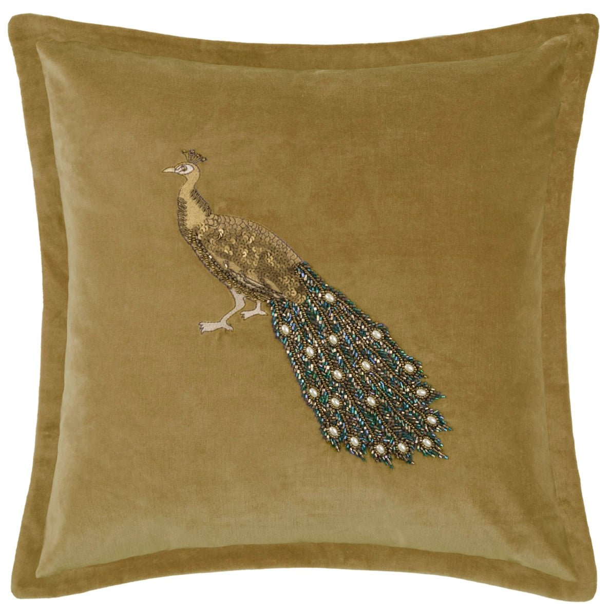 Coussin Mayura Moutarde - Velours - Coussin - boutique décoration Montreal