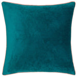 Coussin Meridian - Velours bleu canard / rose - boutique décoration Montreal