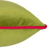 Coussin Méridien en velours vert citron/rose vif - boutique décoration Montreal