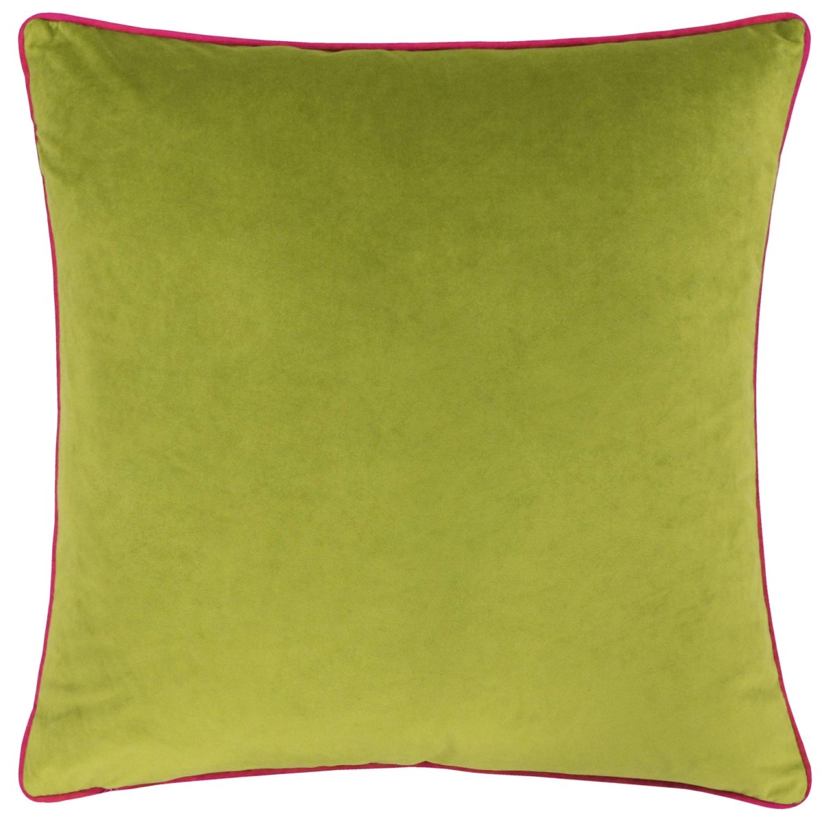 Coussin Méridien en velours vert citron/rose vif - boutique décoration Montreal