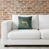 Coussin Tropica guépard bleu canard - boutique décoration Montreal