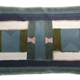 Coussin brodé Taho Vert de gris 40 x 65