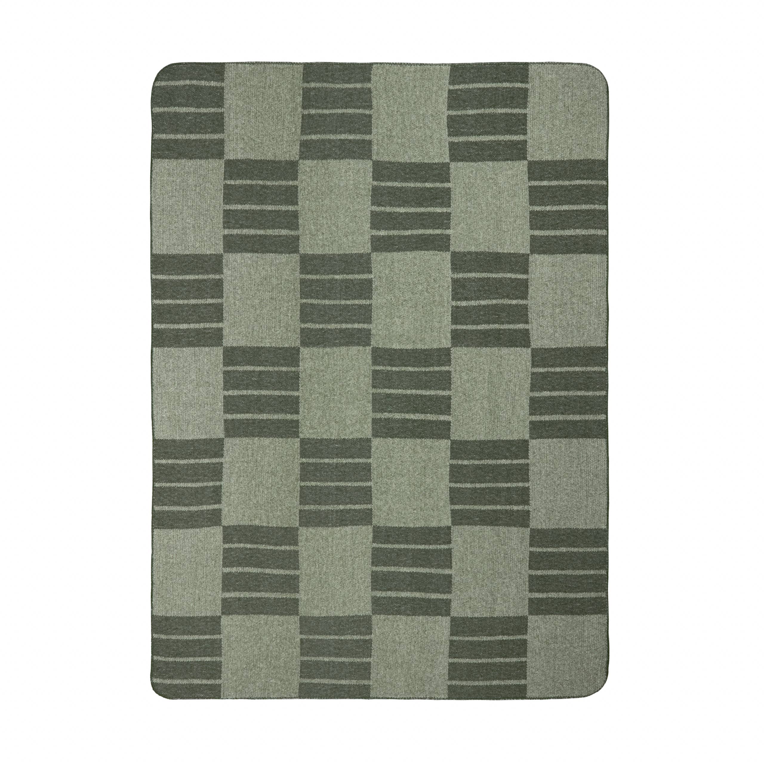 Harlech Reversible Woven Throw Moss