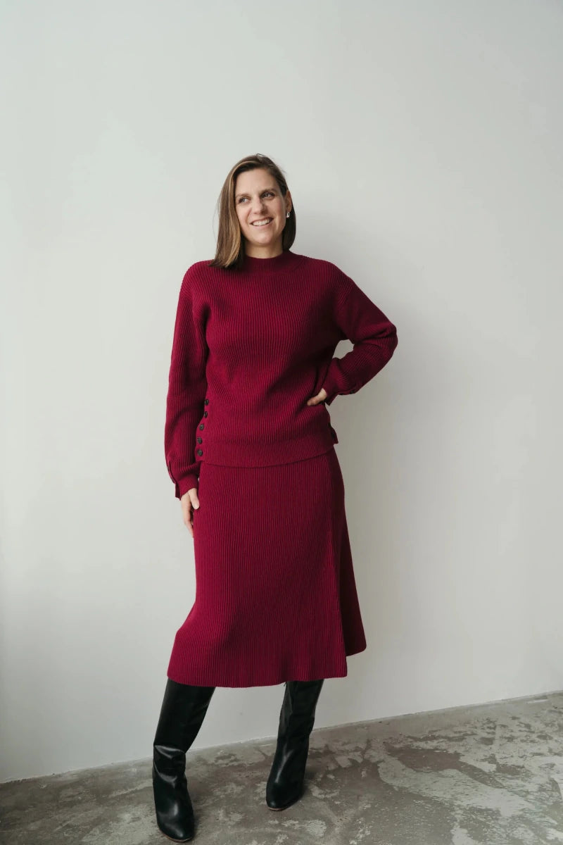 Emile - Chandail Bordeaux - boutique décoration Montreal