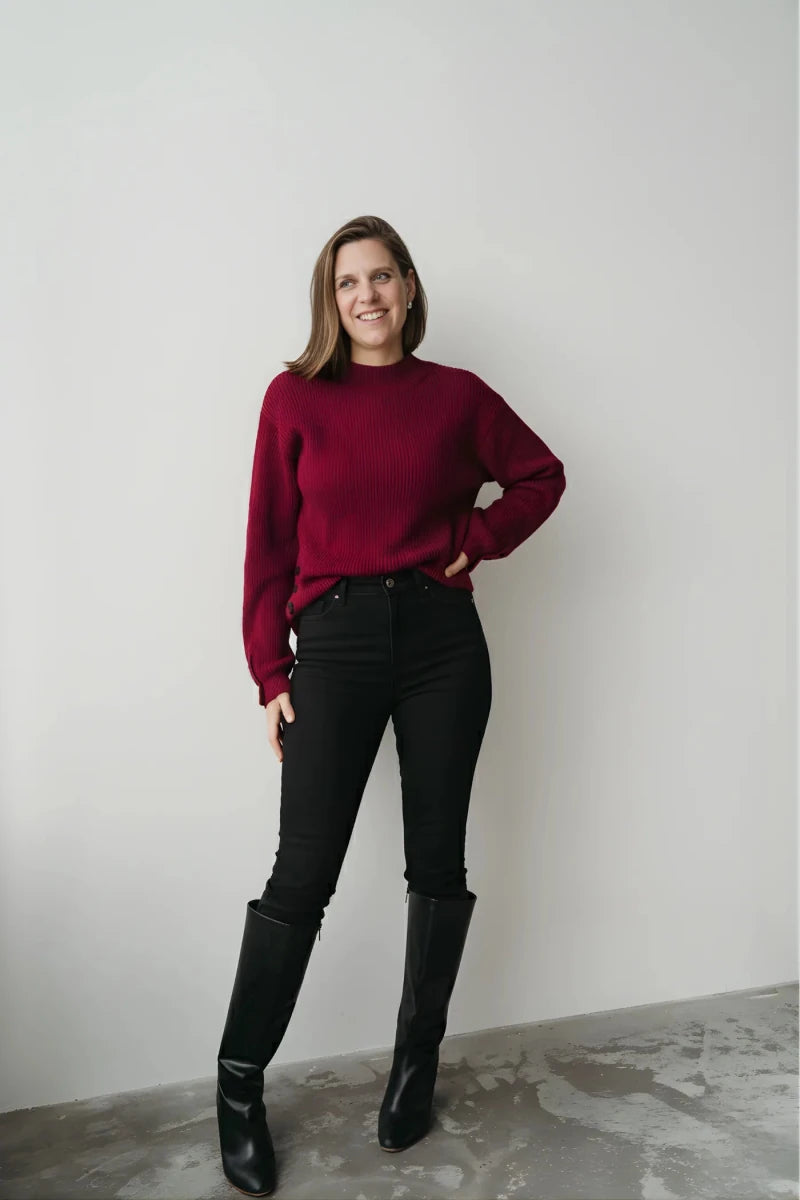 Emile - Chandail Bordeaux - boutique décoration Montreal