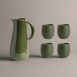 Ensemble Cruche & 4 Tasses en Grès - Plate - boutique décoration Montreal
