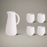 Ensemble Cruche & 4 Tasses en Grès - Plate - boutique décoration Montreal