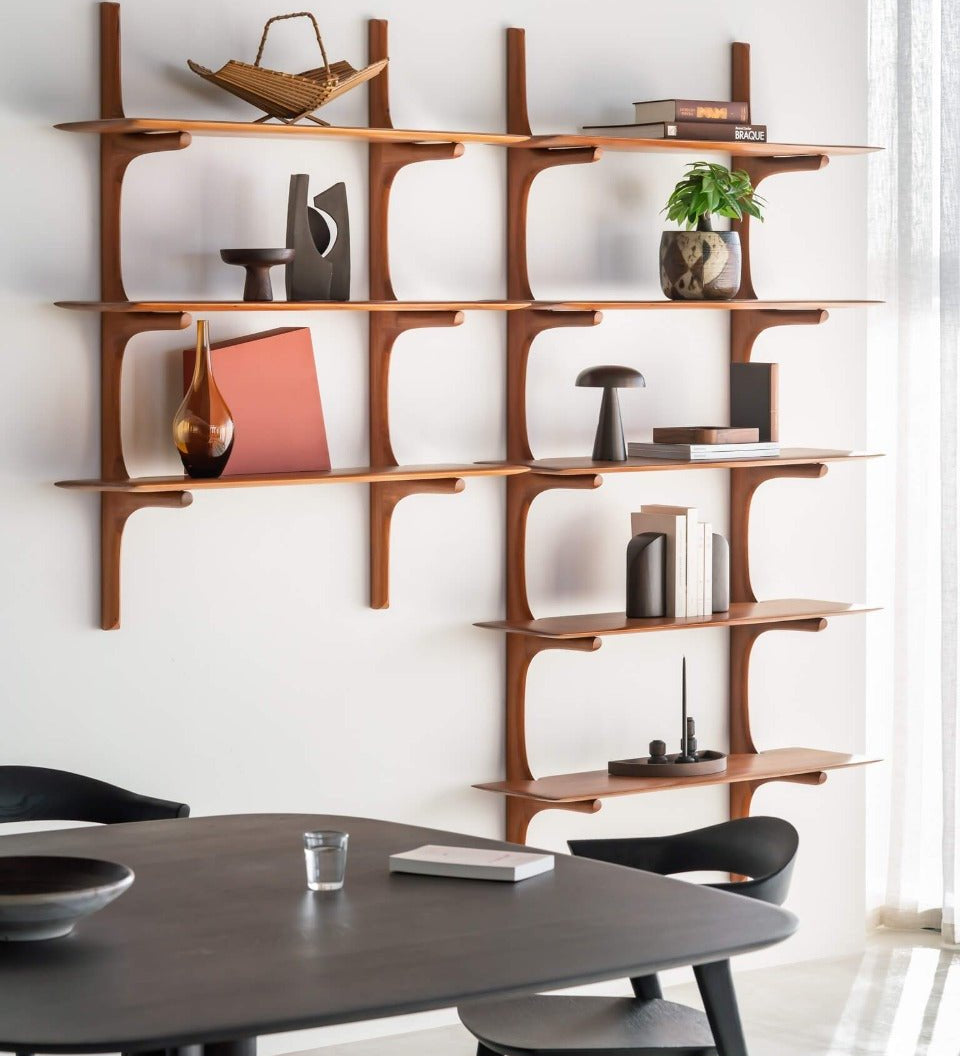 Étagères PI - Acajou - boutique décoration Montreal