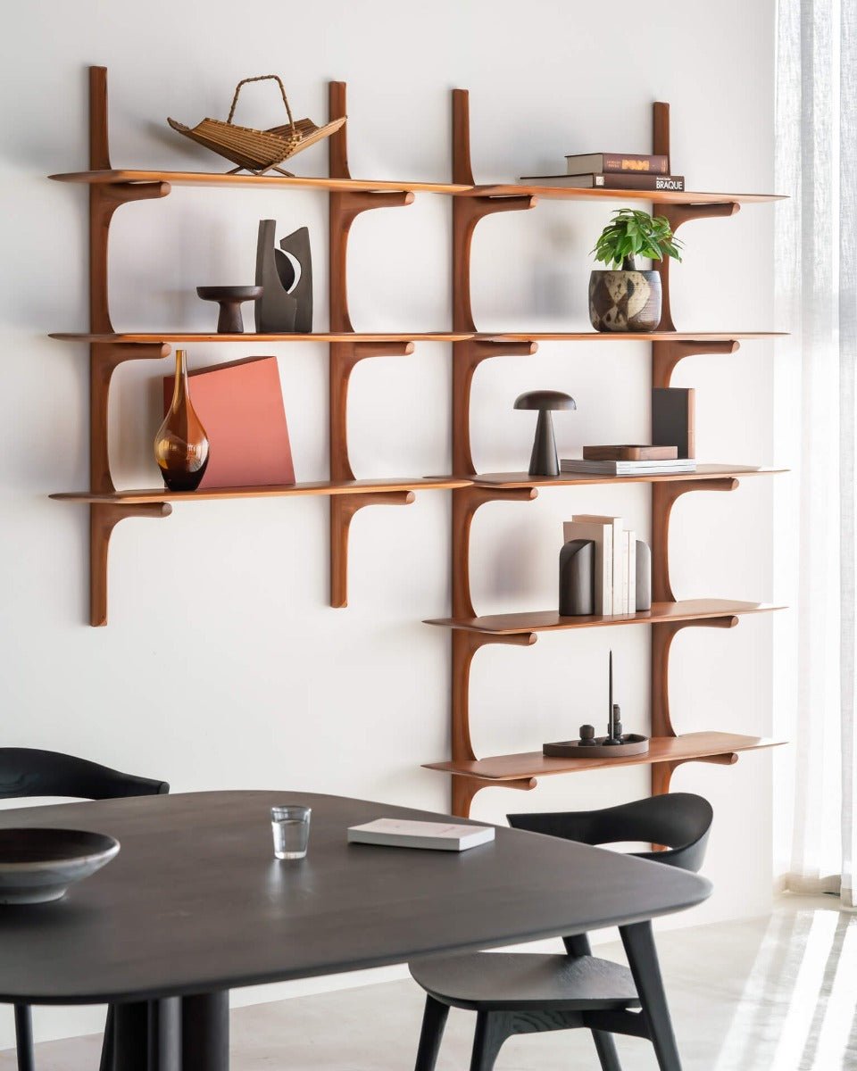 Étagères PI - Acajou - boutique décoration Montreal