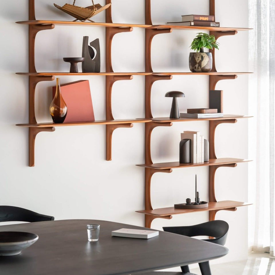 Étagères PI - Acajou - boutique décoration Montreal