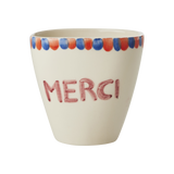 Tasse Ovale en Céramique Merci - 300 ml