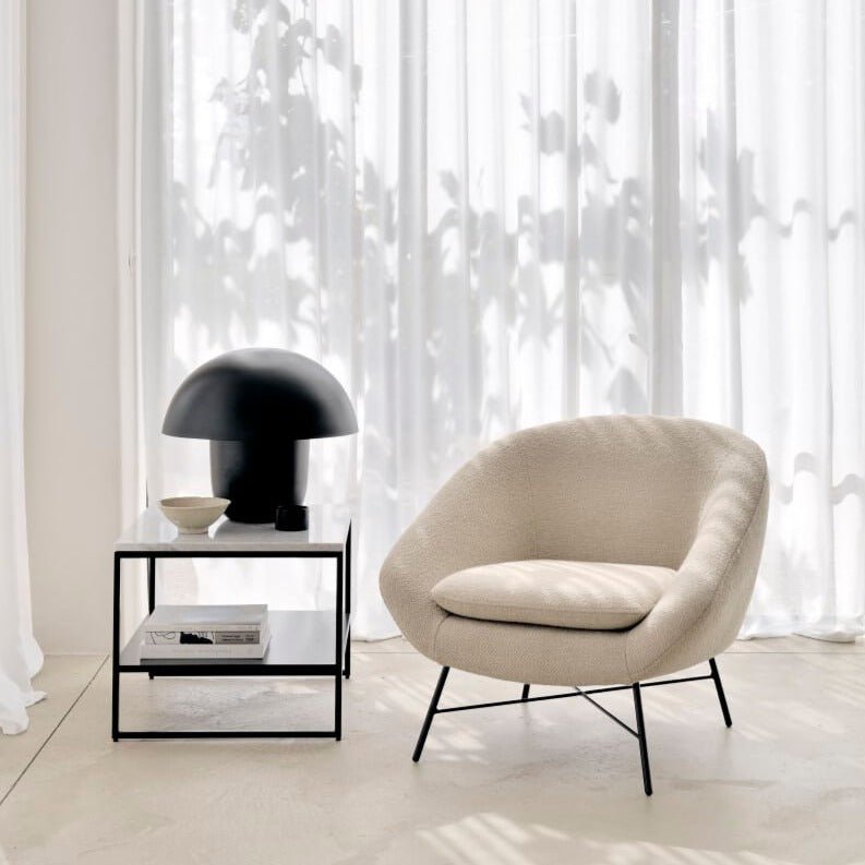 Fauteuil Barrow Blanc - boutique décoration Montreal