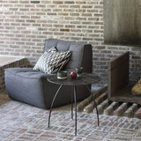 fauteuil ethnicraft une place, tissu gris résistant