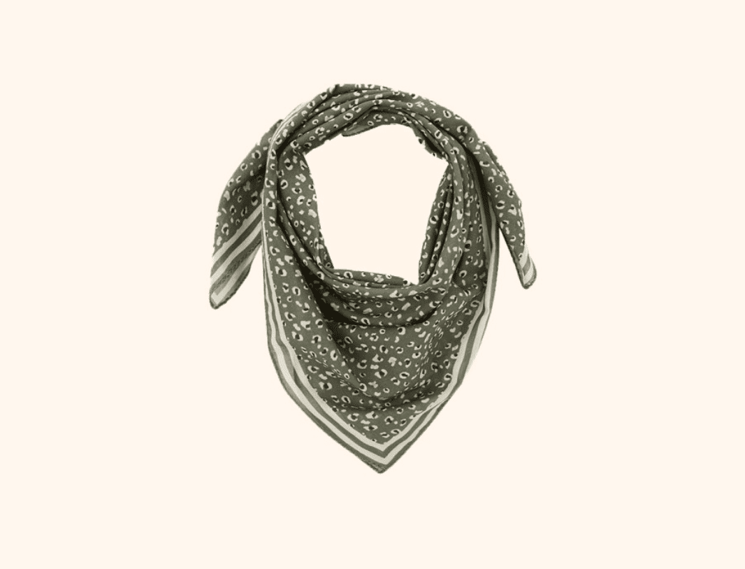 Foulard Leopard Kaki - boutique décoration Montreal