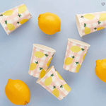 Gobelets carton - Citron vichy - Accessories - Kids - boutique décoration Montreal