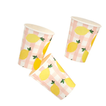 Gobelets carton - Citron vichy - Accessories - Kids - boutique décoration Montreal