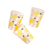 Gobelets carton - Citron vichy - Accessories - Kids - boutique décoration Montreal