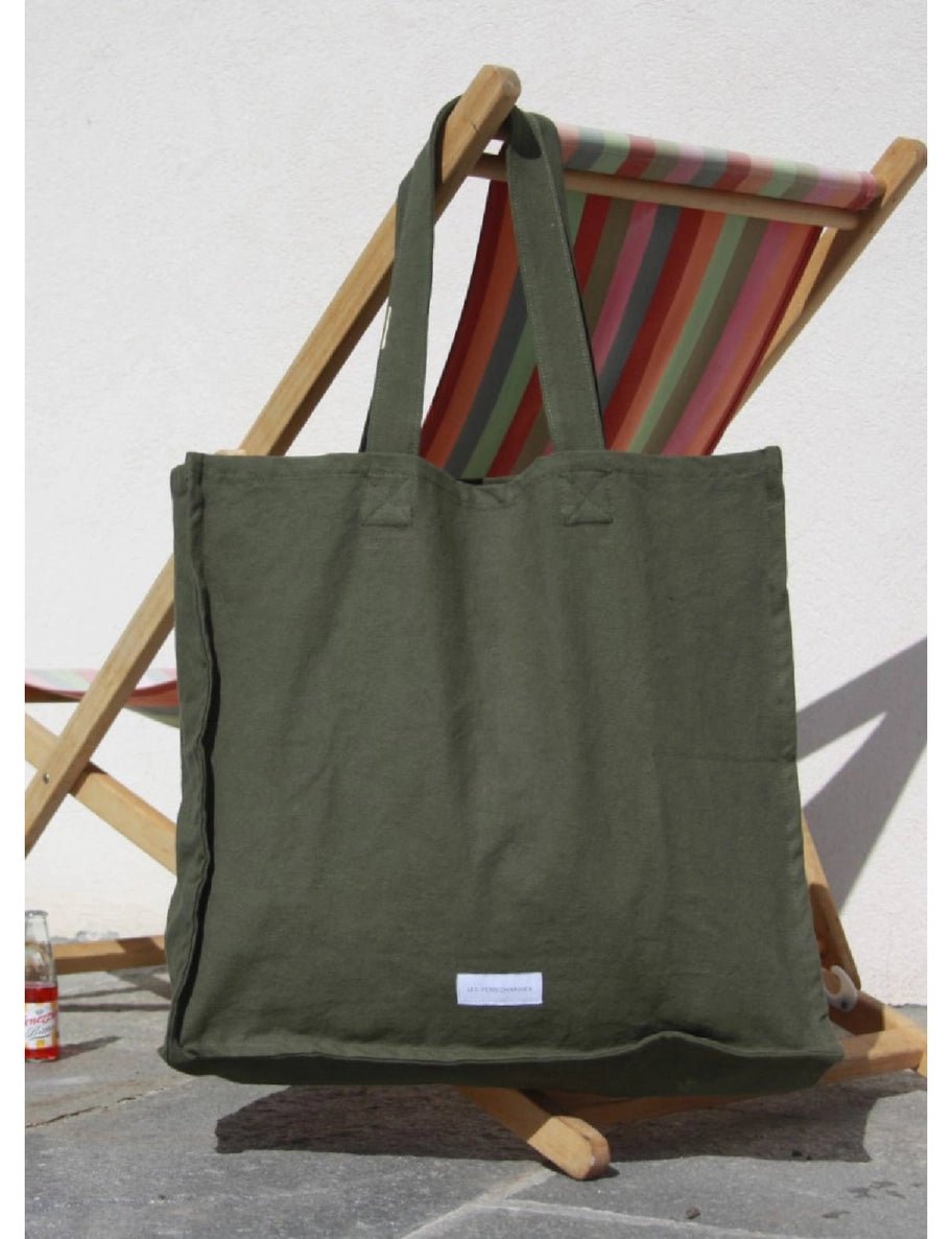 Grand cabas en toile de coton - Mode - boutique décoration Montreal